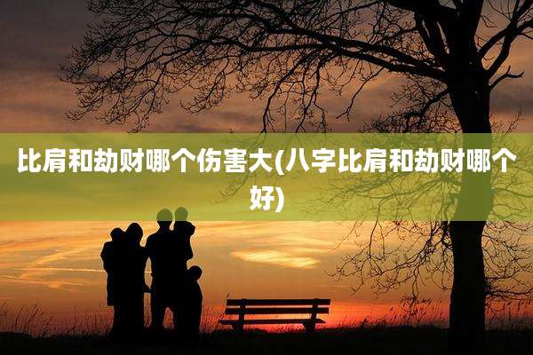 比肩和劫财哪个伤害大(八字比肩和劫财哪个好)