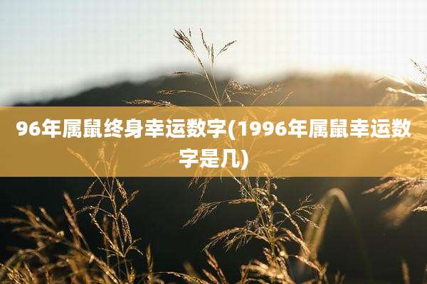 96年属鼠终身幸运数字(1996年属鼠幸运数字是几)