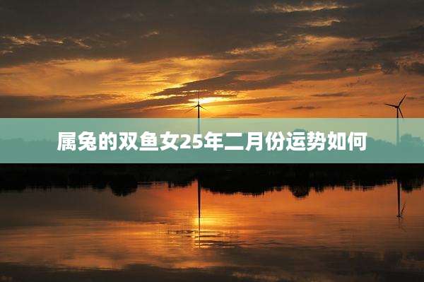 属兔的双鱼女25年二月份运势如何