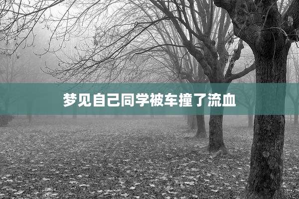 梦见自己同学被车撞了流血