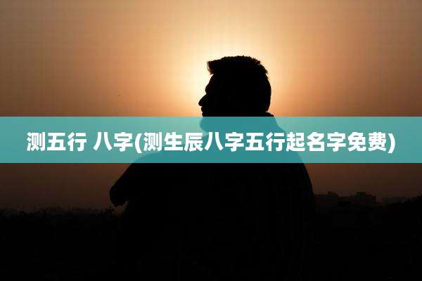 测五行 八字(测生辰八字五行起名字免费)