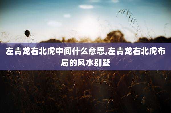 左青龙右北虎中间什么意思,左青龙右北虎布局的风水别墅