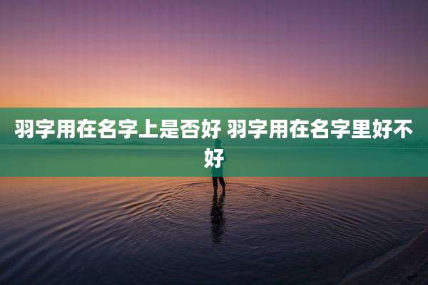 羽字用在名字上是否好 羽字用在名字里好不好