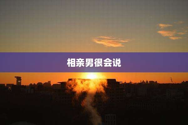 相亲男很会说