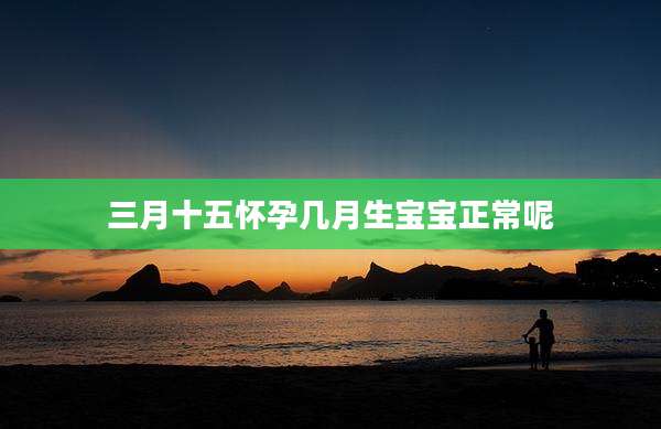 三月十五怀孕几月生宝宝正常呢
