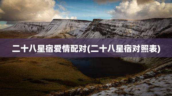 二十八星宿爱情配对(二十八星宿对照表)