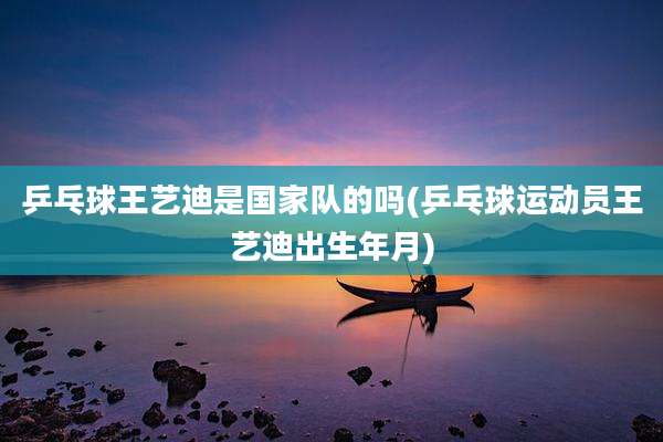 乒乓球王艺迪是国家队的吗(乒乓球运动员王艺迪出生年月)