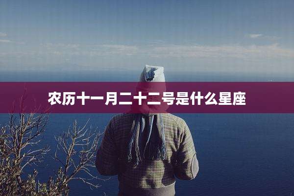 农历十一月二十二号是什么星座