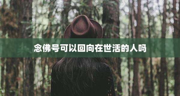 念佛号可以回向在世活的人吗