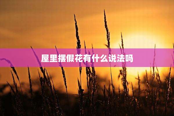 屋里摆假花有什么说法吗