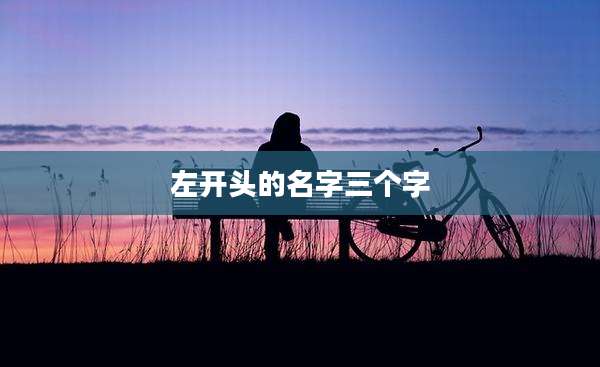 左开头的名字三个字