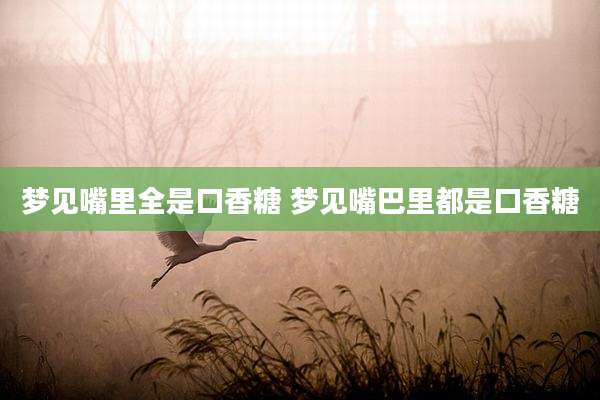 梦见嘴里全是口香糖 梦见嘴巴里都是口香糖