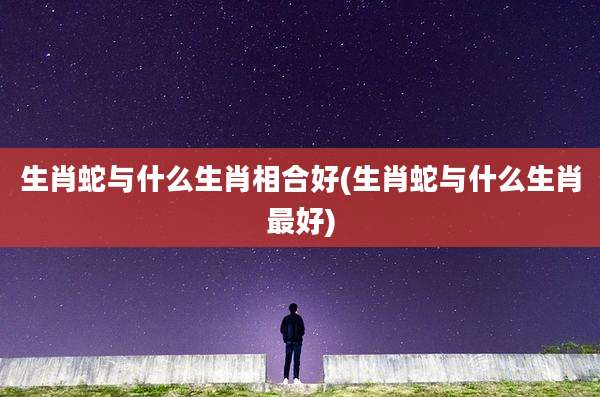 生肖蛇与什么生肖相合好(生肖蛇与什么生肖最好)