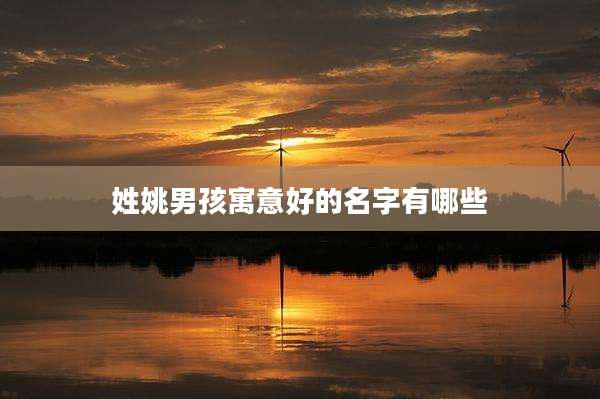 姓姚男孩寓意好的名字有哪些