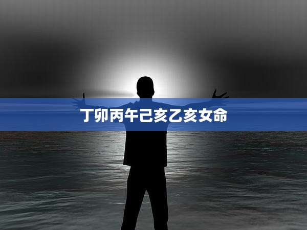 丁卯丙午己亥乙亥女命