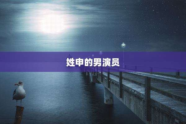 姓申的男演员