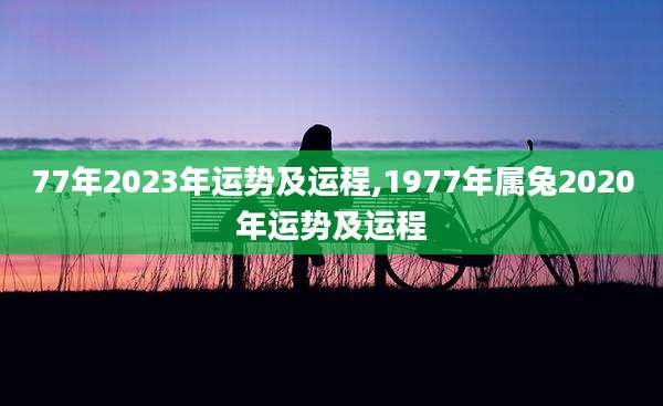 77年2023年运势及运程,1977年属兔2020年运势及运程