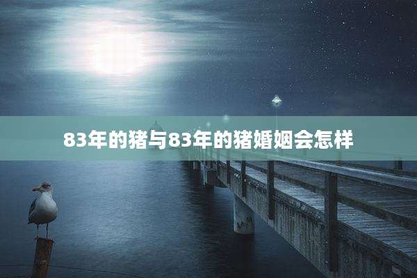 83年的猪与83年的猪婚姻会怎样