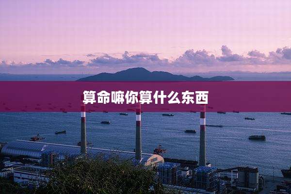 算命嘛你算什么东西