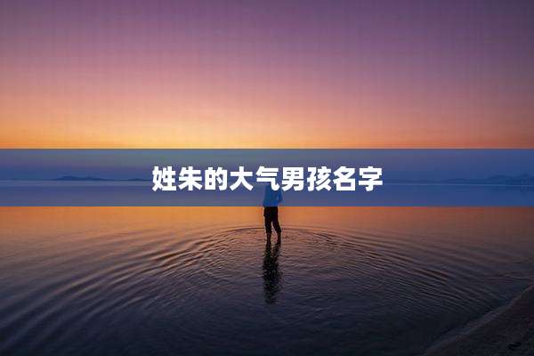 姓朱的大气男孩名字