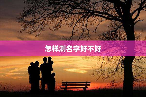怎样测名字好不好