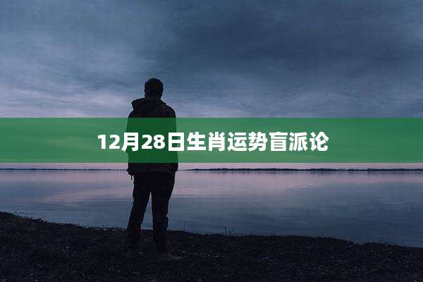 12月28日生肖运势盲派论