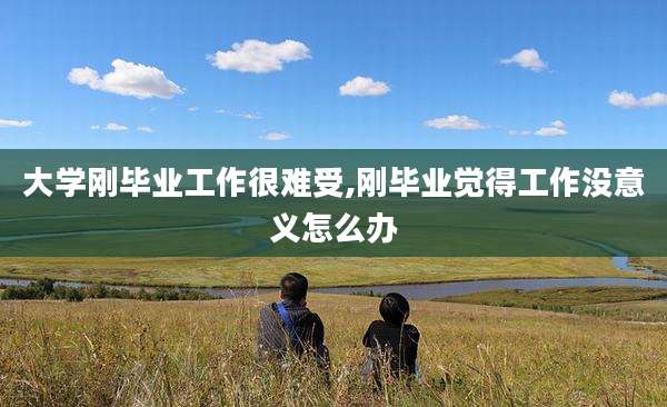 大学刚毕业工作很难受,刚毕业觉得工作没意义怎么办