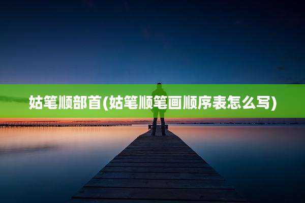 姑笔顺部首(姑笔顺笔画顺序表怎么写)