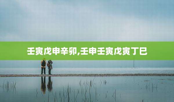 壬寅戊申辛卯,壬申壬寅戊寅丁巳