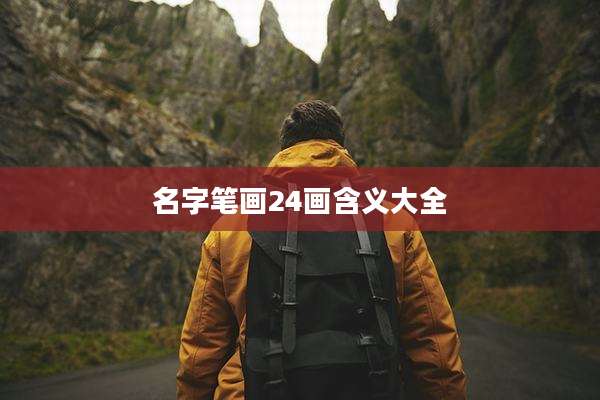 名字笔画24画含义大全