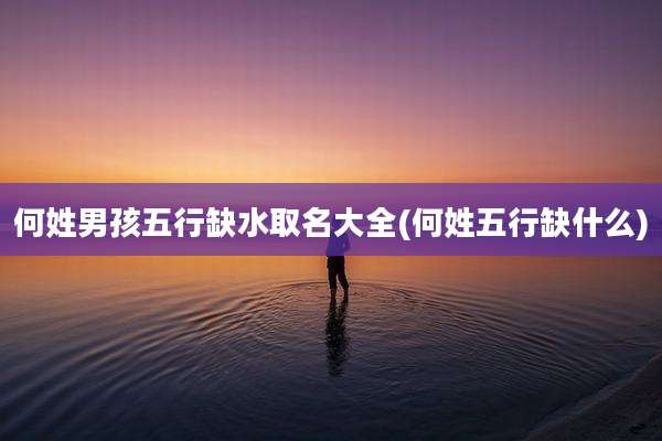 何姓男孩五行缺水取名大全(何姓五行缺什么)