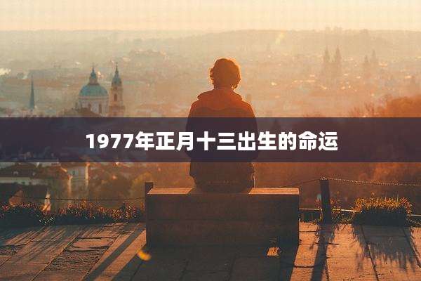 1977年正月十三出生的命运
