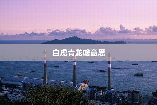 白虎青龙啥意思