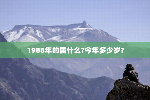 1988年的属什么?今年多少岁?