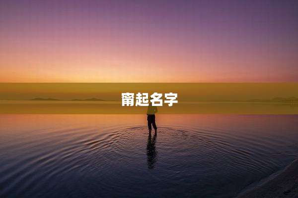 甯起名字