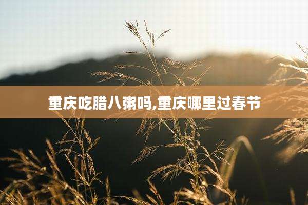 重庆吃腊八粥吗,重庆哪里过春节