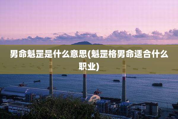 男命魁罡是什么意思(魁罡格男命适合什么职业)