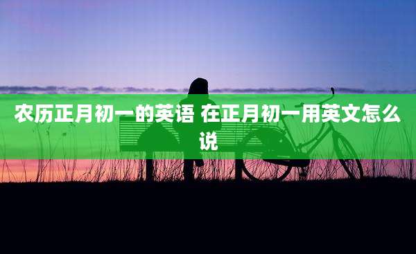 农历正月初一的英语 在正月初一用英文怎么说