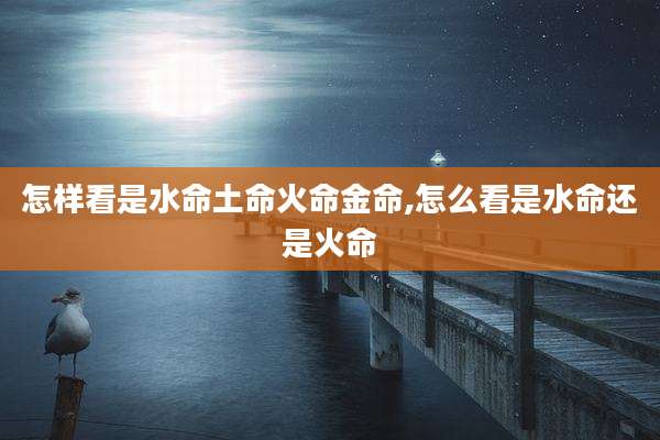怎样看是水命土命火命金命,怎么看是水命还是火命