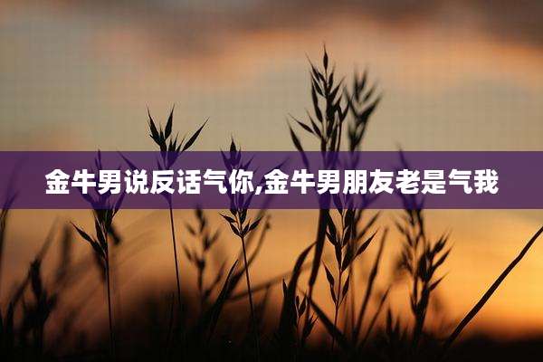 金牛男说反话气你,金牛男朋友老是气我