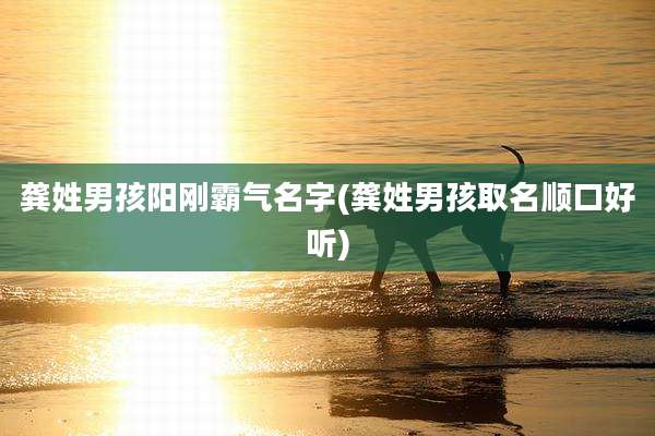 龚姓男孩阳刚霸气名字(龚姓男孩取名顺口好听)
