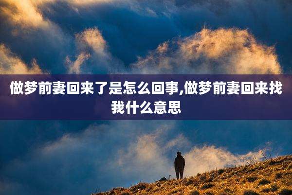做梦前妻回来了是怎么回事,做梦前妻回来找我什么意思