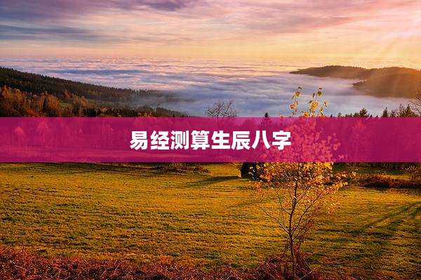 易经测算生辰八字