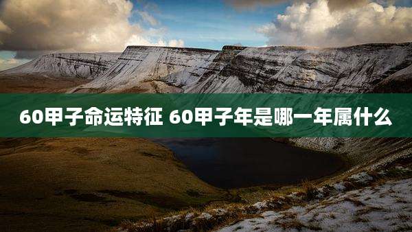 60甲子命运特征 60甲子年是哪一年属什么