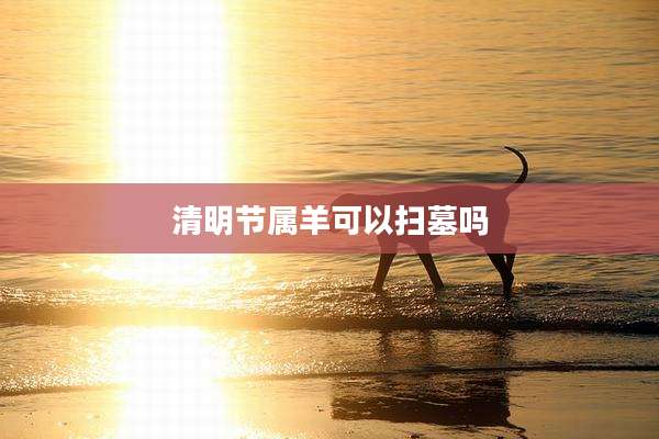 清明节属羊可以扫墓吗