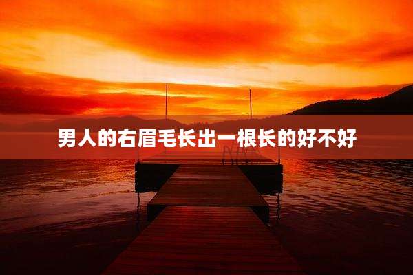 男人的右眉毛长出一根长的好不好
