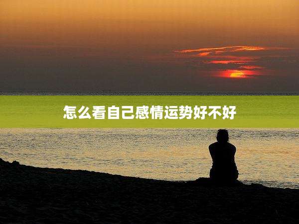 怎么看自己感情运势好不好