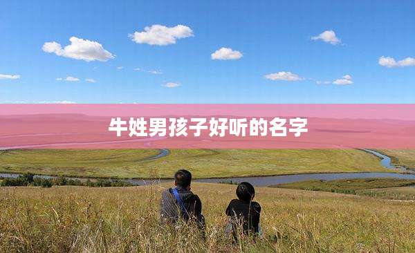 牛姓男孩子好听的名字