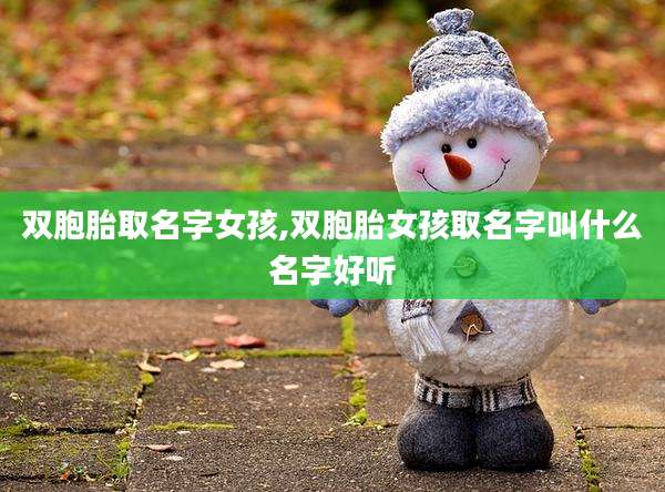 双胞胎取名字女孩,双胞胎女孩取名字叫什么名字好听