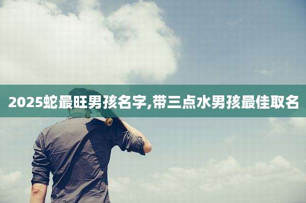 2025蛇最旺男孩名字,带三点水男孩最佳取名